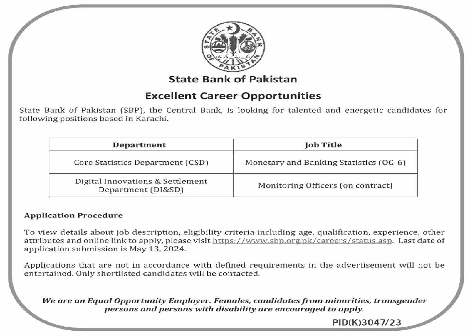 State Bank of Pakistan Jobs State Bank of Pakistan Jobs